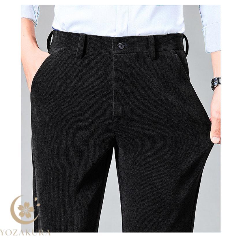 コーデュロイパンツ 暖パンツ メンズ スラックス ストレッチパンツ