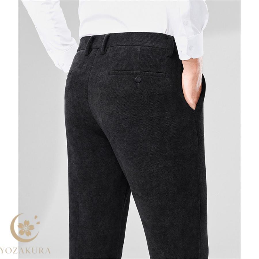 コーデュロイパンツ 暖パンツ メンズ スラックス ストレッチパンツ