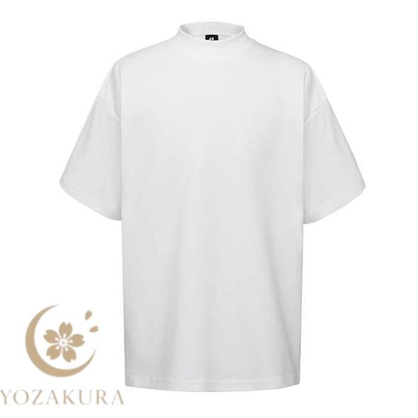 半袖モックネック　メンズ　サイズM〜L ホワイト　春夏　ゴルフウェア　新品タグ付 ゴルフシャツ ゴルフウエア モックネック メンズ 半袖 無地 スポーティ