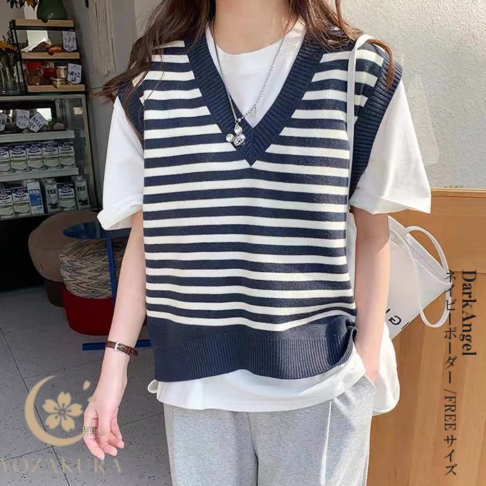 ニットベスト レディース レイヤード プルオーバー チェック柄