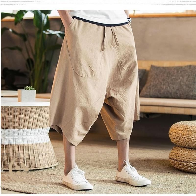 ハロンパンツ アラジンパンツ バルーンパンツ カジュアル 七分丈
