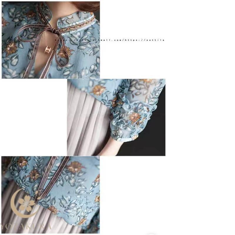 花柄 シフォン ブラウス シースルー 透け感 トップス スプリング 綺麗