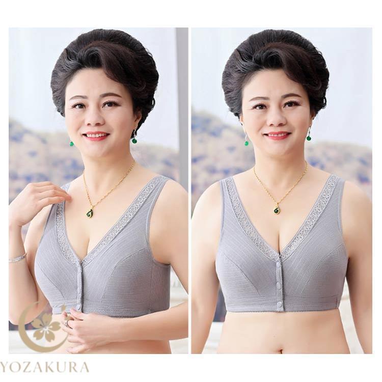 前開き ブラジャー 乳がん 高齢者 大きいサイズ フロントホック 主婦