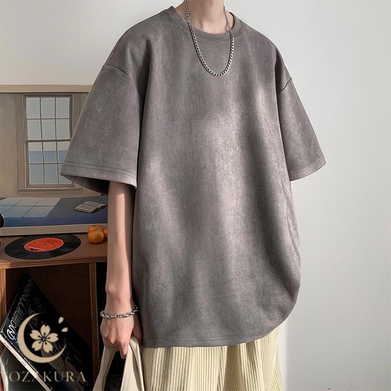 高品質 五分袖メンズTシャツ 夏 5分袖 おしゃれ ビッグシルエット t