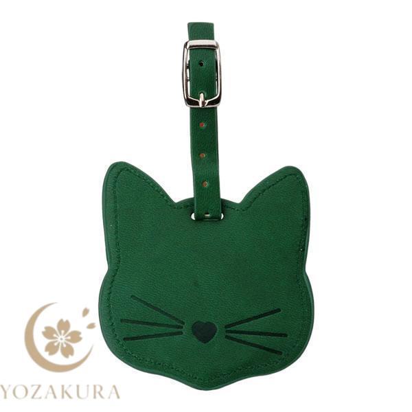 ネームタグ ネームプレート 荷物タグ バッグタグ 猫 タグ ネーム PU