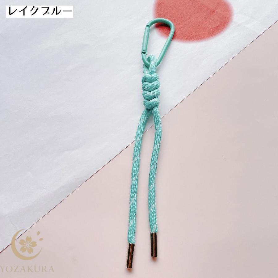 PLAVE ウノ ストラップキーリング カラビナ 3点セット キーホルダー キーリング ストラップ ロープ風 カラビナ カラビナ