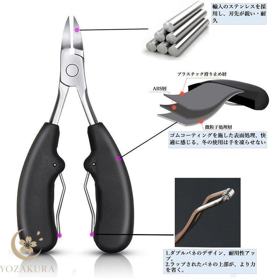 N*A様 ニッパー　爪　爪切り　足　RUCK ニッパー爪切り ネイルニッパー ステンレス製 ニッパー型つめきり 巻き