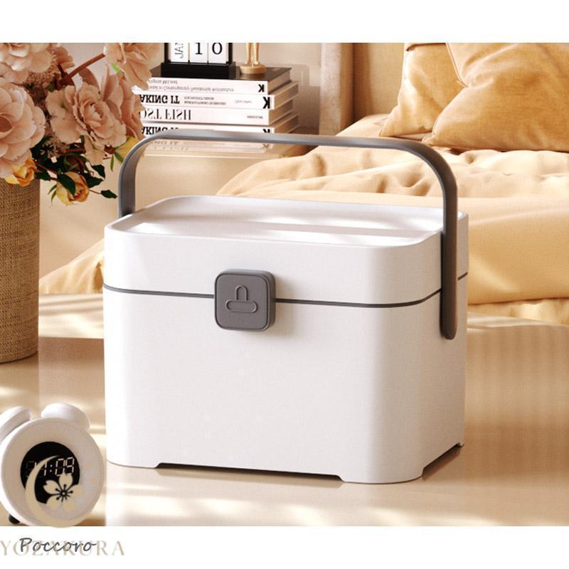 救急箱 大容量 大 シンプル おしゃれ 薬箱 2段収納 北欧風 薬ケース