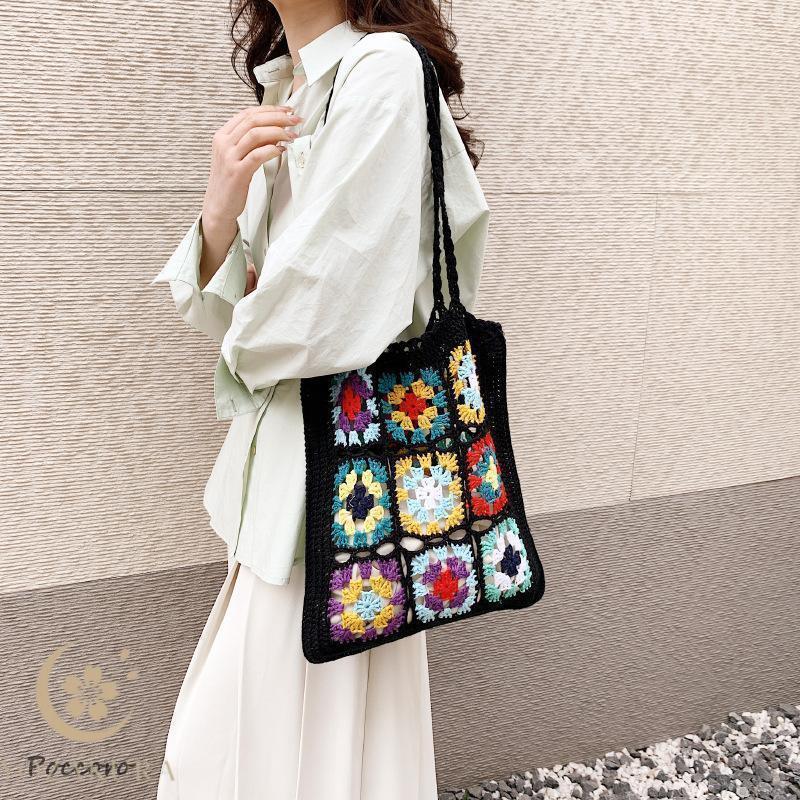 バッグ レディース 秋 冬 クロシェ編み バック 鞄 カバン ハンドバック