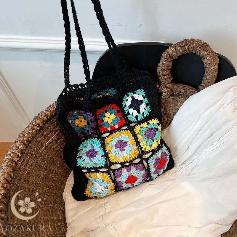 バッグ レディース 秋 冬 クロシェ編み バック 鞄 カバン ハンドバック