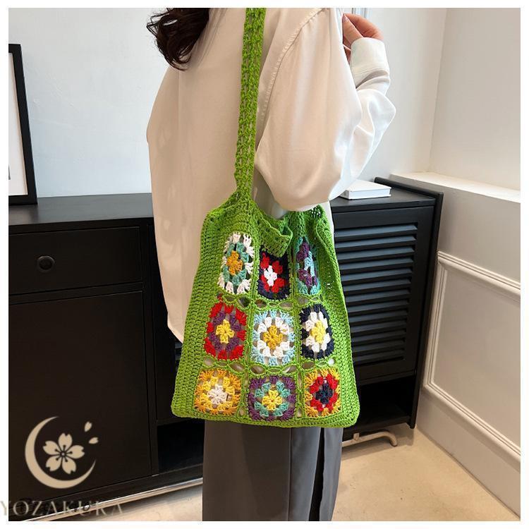 バッグ レディース 秋 冬 クロシェ編み バック 鞄 カバン ハンドバック