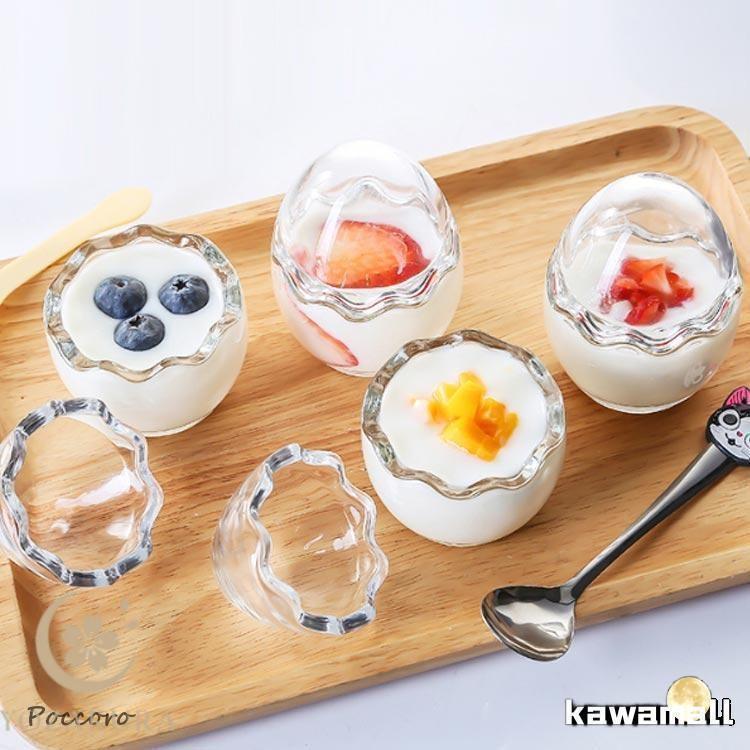 6個セット】プリンカップ 耐熱ガラス プリン容器 プリン型 蓋付き