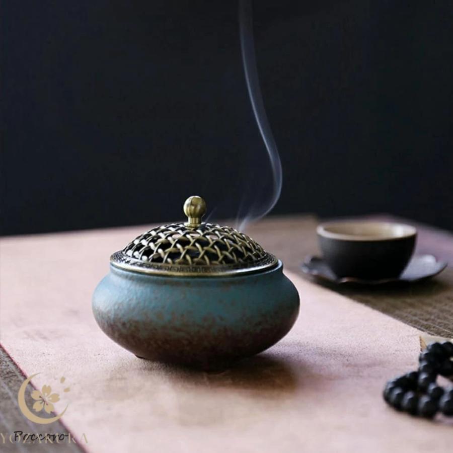 お香立て 線香立て 線香 お香 立て 香炉 和風 陶器製 蓋付き おしゃれ