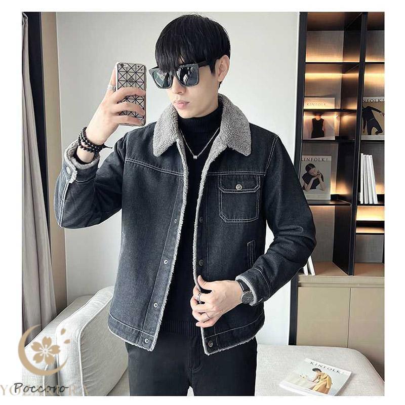 デニムジャケット メンズ 裏ボア デニムコート ボアジャケット Gジャン