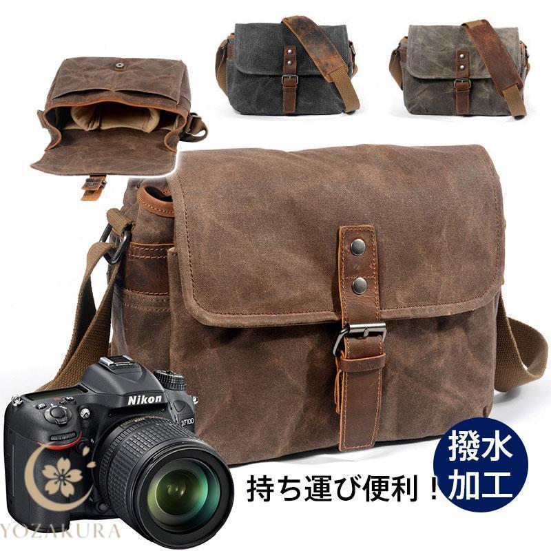 カメラバッグ ショルダーバッグ カメラケース キャンバス バッグ