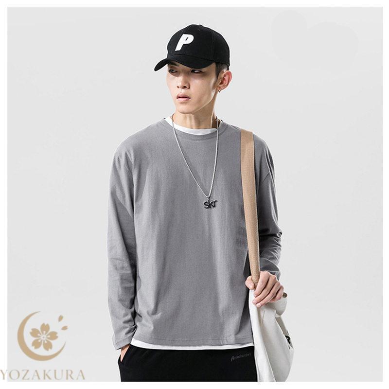 tシャツ ロンT メンズ 長袖 春 秋 ロング Tシャツ カットソー トップス