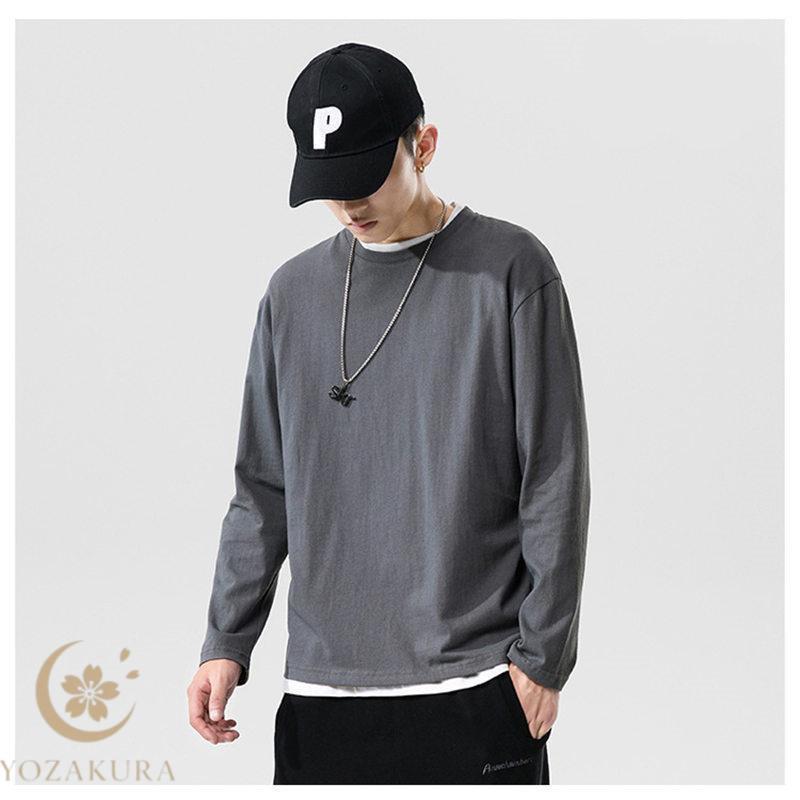 メンズ 学生 半袖 長袖 まとめ売り Tシャツ ニット帽 tシャツ ロンT メンズ 長袖 春 秋 ロング Tシャツ カットソー トップス