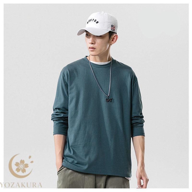 tシャツ ロンT メンズ 長袖 春 秋 ロング Tシャツ カットソー トップス
