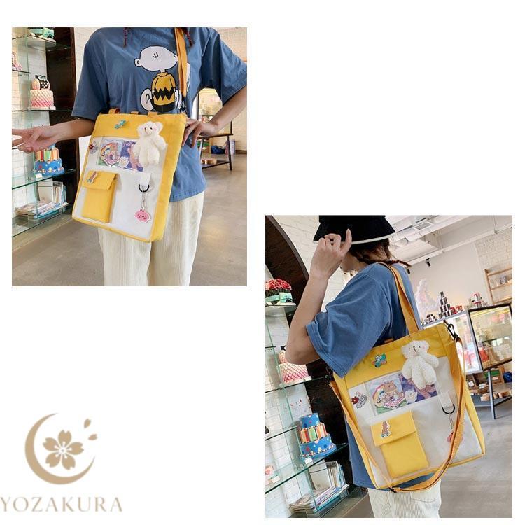 4way 痛バッグ ショルダーバッグ 斜め掛けバッグ リュックサック 透明