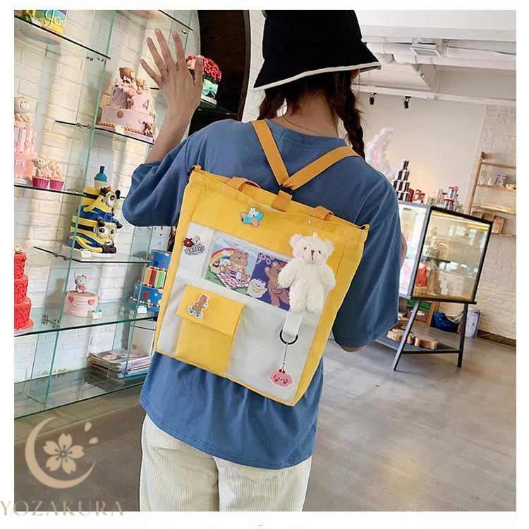 4way 痛バッグ ショルダーバッグ 斜め掛けバッグ リュックサック 透明