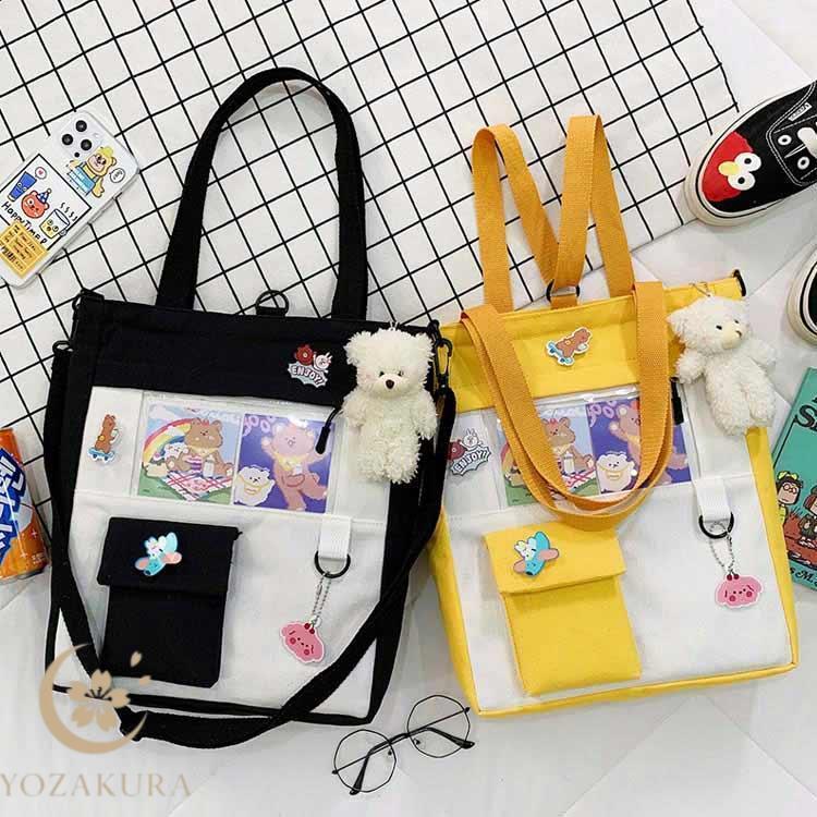 4way 痛バッグ ショルダーバッグ 斜め掛けバッグ リュックサック 透明