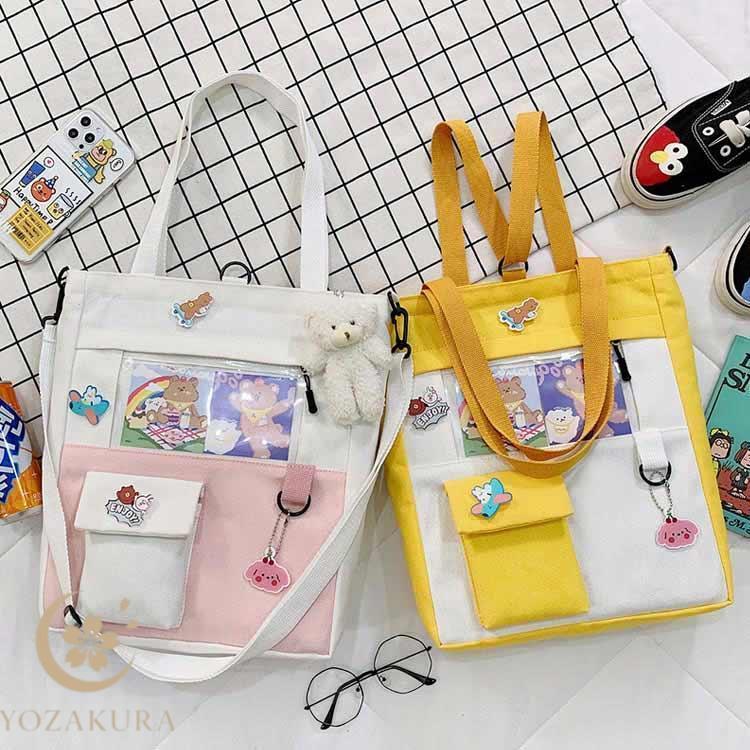 4way 痛バッグ ショルダーバッグ 斜め掛けバッグ リュックサック 透明