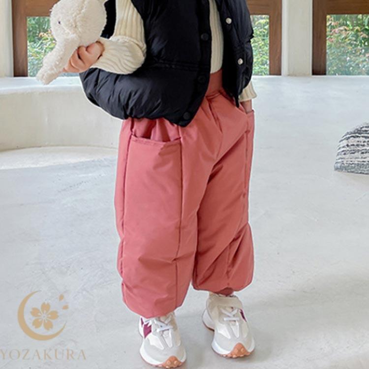 ジョガーパンツ 中綿パンツ ズボン ボトムス ベビー 女の子 裏起毛