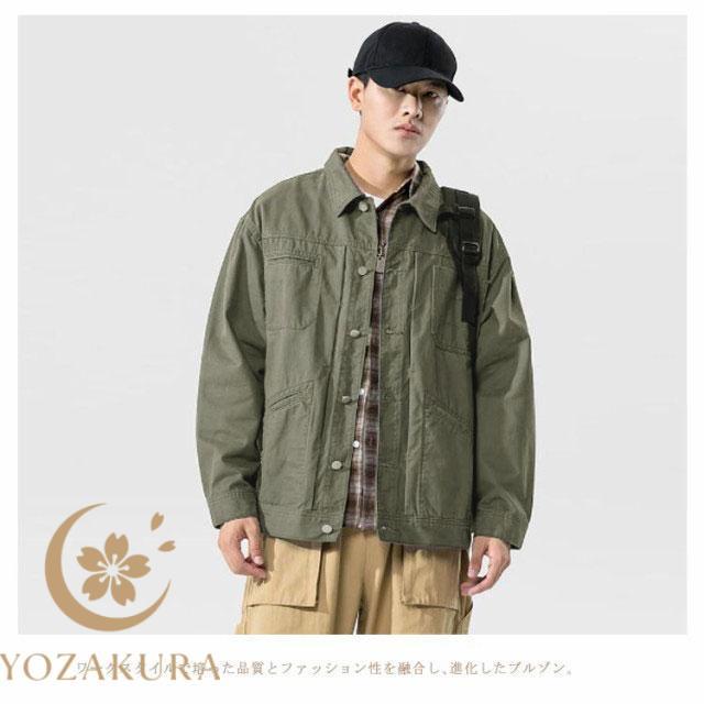 ジャケット メンズ 春 シャツジャケット カバーオール ワーク