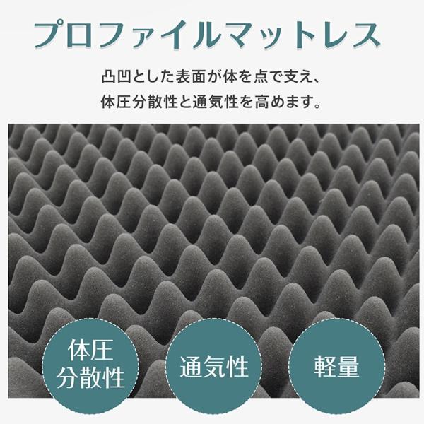 高反発マットレス 折りたたみ 三つ折り 厚さ10cm 170N 体圧分散 洗える