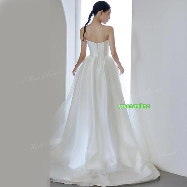 新品未使用スタンダードドレス 短め丈 ウェディングドレス ショート丈 ミニドレス 二次会 結婚式 前撮り 発表