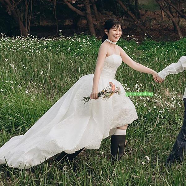 ウェディングドレス ミニ ショート丈 ミニドレス バルーン 二次会 結婚