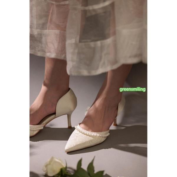 ウエディングシューズ ウェディングシューズ セパレートパンプス 6cmヒール 結婚式 花嫁 ブライダル 二次会 パーティー 披露宴 発表会 演奏会 卒業式 前撮り_5