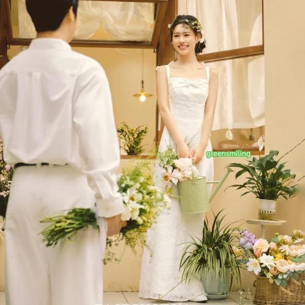 ウェディングドレス 総レース ノースリーブ 可愛いスレンダーライン ロング 二次会 結婚式 披露宴 前撮り 後撮り 発表会 花嫁 ウエディングドレス 花嫁ドレス_3