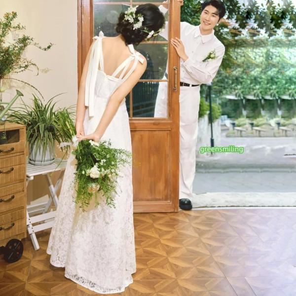 ウェディングドレス 総レース ノースリーブ 可愛いスレンダーライン ロング 二次会 結婚式 披露宴 前撮り 後撮り 発表会 花嫁 ウエディングドレス 花嫁ドレス_5
