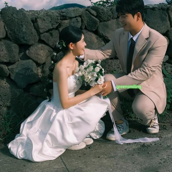 ウェディングドレス ミニ ショート丈 ミニドレス バルーン 二次会 結婚式 前撮り 発表会 花嫁 ウエディングドレス サテン ビスチェ フィッシュテールドレス_8