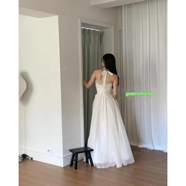 ウェディングドレス 2way ベアトップドレス オーガンジー Aライン ロング 二次会 結婚式 披露宴 前撮り 後撮り 発表会 花嫁 ウエディングドレス 花嫁ドレスの画像