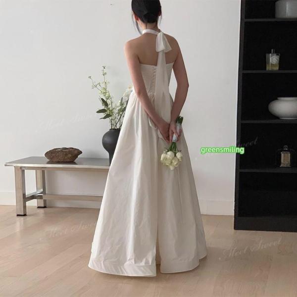 ウェディングドレス 2way タフタ Aラインドレス ベアトップ ロング 二次会 結婚式 披露宴 前撮り 後撮り 発表会 花嫁 ウエディングドレス 花嫁ドレスの画像