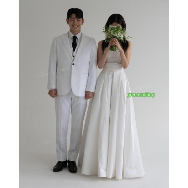 ウェディングドレス オフショルダー 2way ベアトップ Aラインドレス ロング 二次会 結婚式 披露宴 前撮り 発表会 花嫁 ウエディングドレス 花嫁ドレス_1