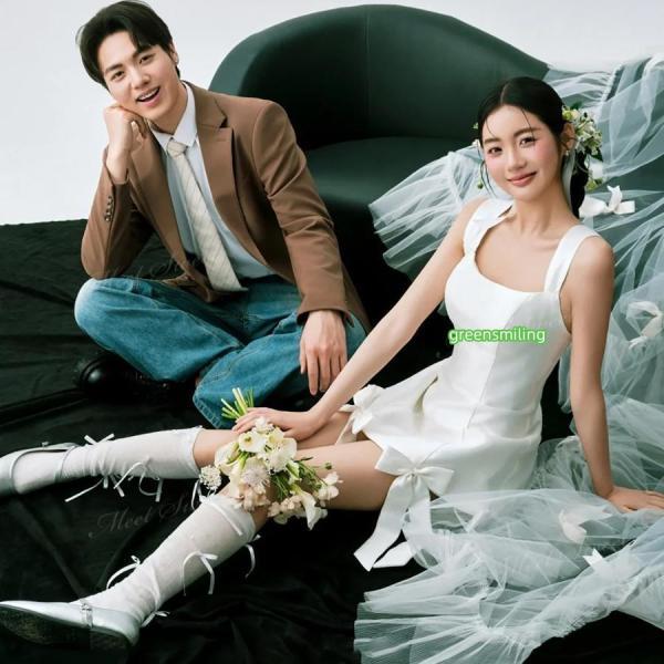 ウェディングドレス ミニ ショート丈 リボン ミニドレス 二次会 結婚式