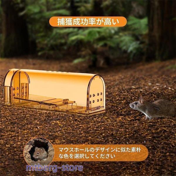 ネズミ取りカゴ ねずみとり 筒型 ネズミ捕獲器 再利用 プラスチック製 殺さず捕る ネズミ退治 マウストラップ 簡単設置 無毒無害 体長17cm 4個セットの画像