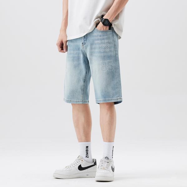 ハーフパンツ メンズ 五分丈 デニム 柔らかい ストレッチ 綿 半ズボン