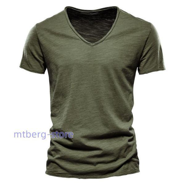 vネックtシャツ 無地 メンズ半袖Tシャツ やわらかVネック 透けない 白