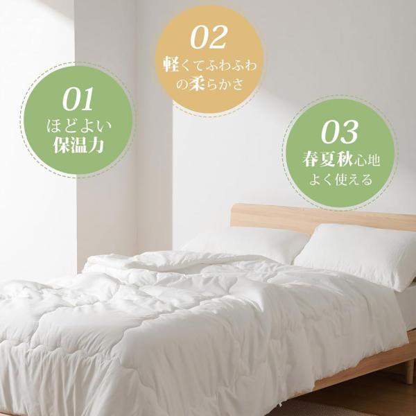 掛け布団 シングル 薄掛け布団 春夏秋用 軽量 洗える TEIJIN抗菌防臭