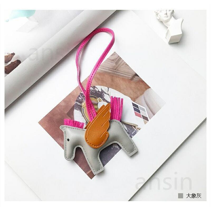バッグチャーム 馬チャーム ロデオチャーム ペガサス キーホルダー PU 