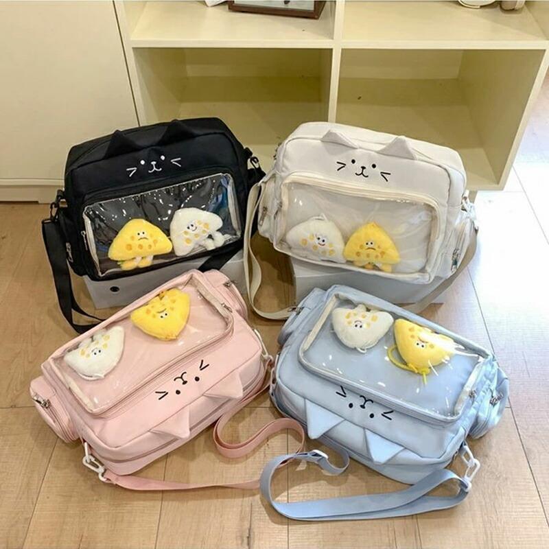 薬屋のひとりごと 猫猫 痛バッグ 推し活グッズ ぬいぐるみ 缶バッジ まとめ売り 痛バッグ ショルダーバッグ 猫 ねこ 透明 痛バ 推し活バッグ ネコ 猫型