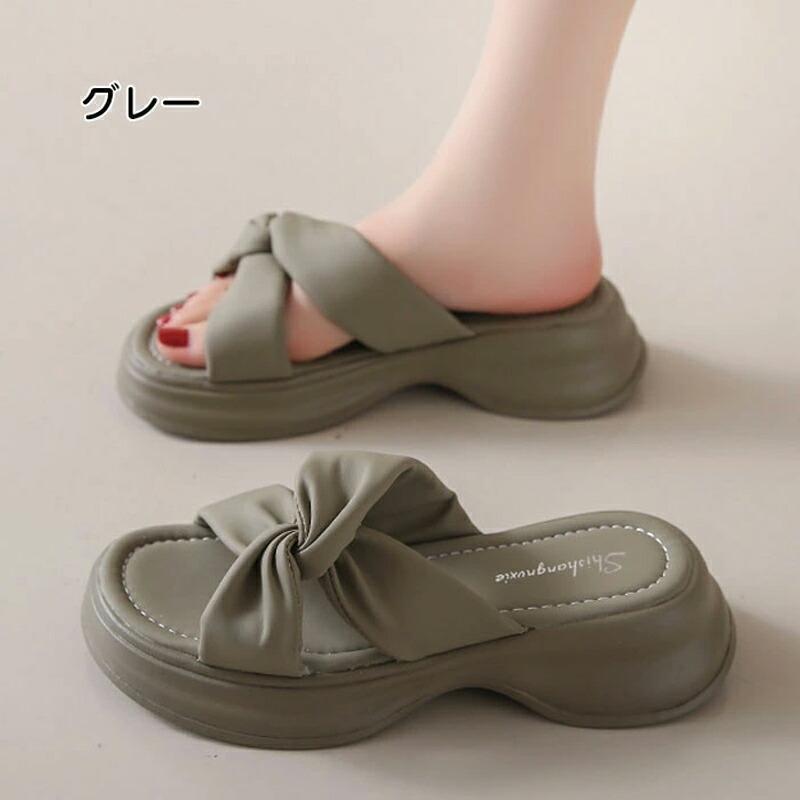 未使用級 EYTYS サンダル QUEST厚底　夏ファッション　海　山　川 厚底サンダル レディース ソフト 軽量 ミュールサンダル 美脚 夏