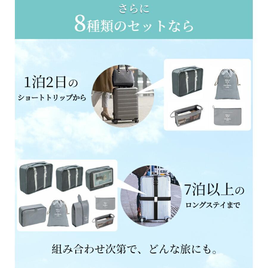 パッキング セット ポーチ 旅行 収納 吊り下げ 8点セット おしゃれ