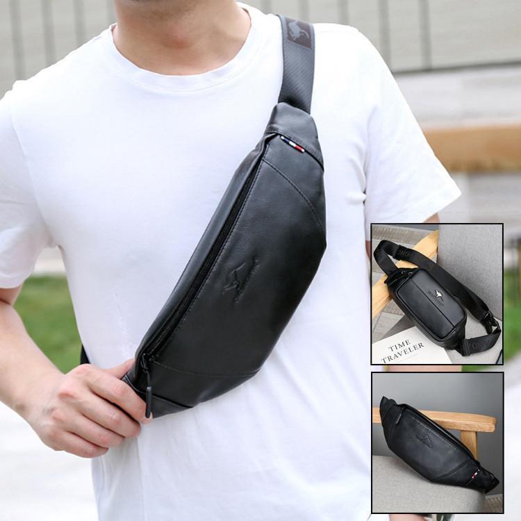 ウエストバッグ メンズ 牛革 レザー 2way ボディバッグ こし掛け