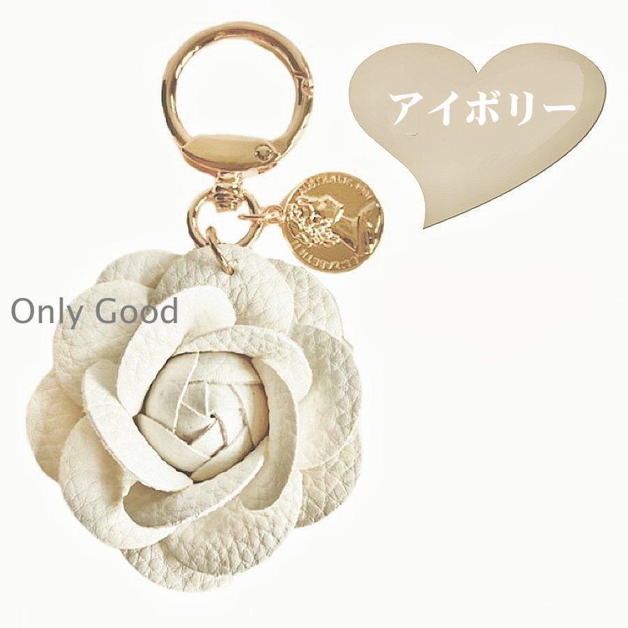 レディース バッグチャーム 花 リボン 布 革 キーホルダー 可愛い