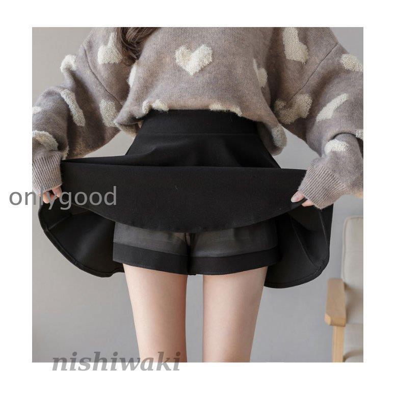 フレアスカート レディース ミニスカート Aライン スカート 秋冬 PU